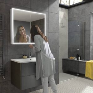HiB Qubic 80 LED Mirror Cabinet