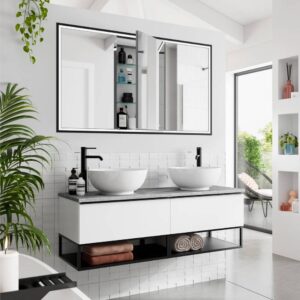 HiB Vanquish 120 Recessed LED Mirror Cabinet