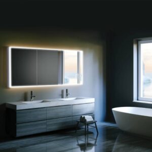 HiB Qubic 120 LED Mirror Cabinet