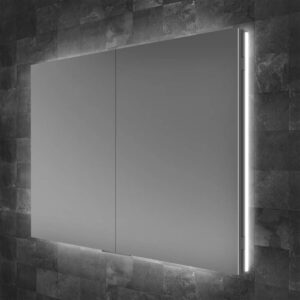 HiB Atrium 80 Semi-Recessed Recessed LED Mirror Cabinet