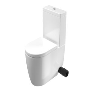 Saneux Uni Rimless Close-Coupled Pan Right Hand Soil Exit