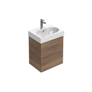 Saneux Austen 1-Drawer Wall Hung Vanity Unit 600mm - English Oak