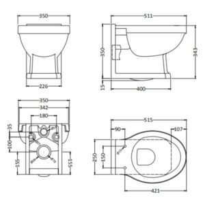 Bayswater Fitzroy Wall Hung Pan