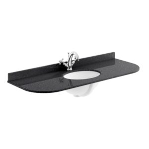 Bayswater Curved Marble Furniture Basin Top 1200mm