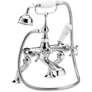Bayswater Crosshead Hex Deck Mounted Bath Shower Mixer