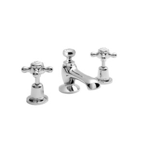 Bayswater Crosshead Dome 3-Hole Basin Mixer
