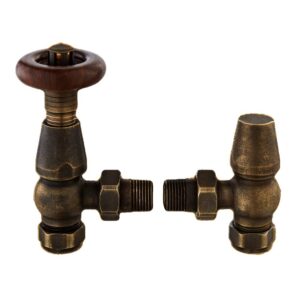 Bayswater Rounded Angled Thermostatic Radiator Valve & Lockshield