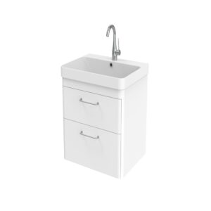 Saneux Hyde 2-Drawer Wall Hung Vanity Unit 600mm