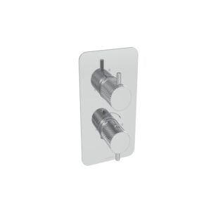 Saneux Cos 2-Way Thermostatic Shower Valve Kit With Knurled Handles