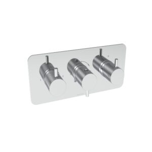 Saneux Cos 3-Way Thermostatic Shower Valve Kit Landscape With Knurled Handles