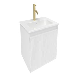 Saneux Monument 1-Door Wall Hung Vanity Unit 600mm