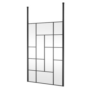 Hudson Reed Abstract Frame Wetroom Screen With Ceiling Posts 1000mm