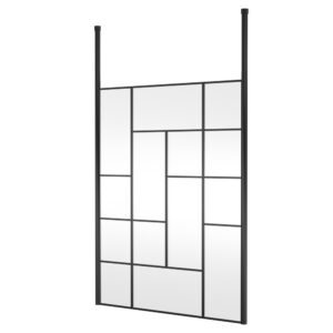 Hudson Reed Abstract Frame Wetroom Screen With Ceiling Posts 1100mm