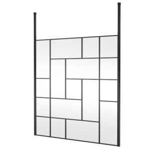 Hudson Reed Abstract Frame Wetroom Screen With Ceiling Posts 1400mm
