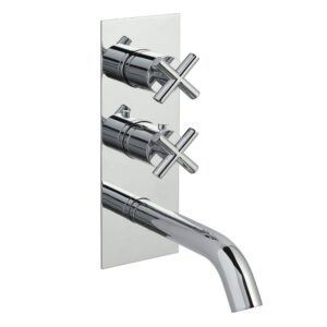 JTP Solex Thermostatic Concealed 2 Outlet Shower Valve With Spout