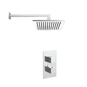 JTP 1 Outlet Shower Valve & Square Overhead Shower Set